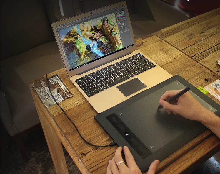 

10X6 inch Big Drawing Tablet OEM Customized Graphic Pen Tablet, Cartoon Drawing Digital Tablet With Pen