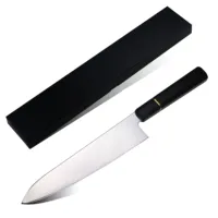 

Professional Mirror Hand Polished 8 inch japanese vg10 high carbon solid steel gyuto kitchen chef knife with octagonal ebony han