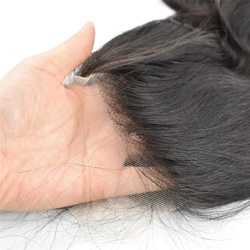 

HaiYi Pre Plucked Ear to Ear 13x4 Thin Melt Transparent HD Lace Frontal with Baby Hair, Natural color
