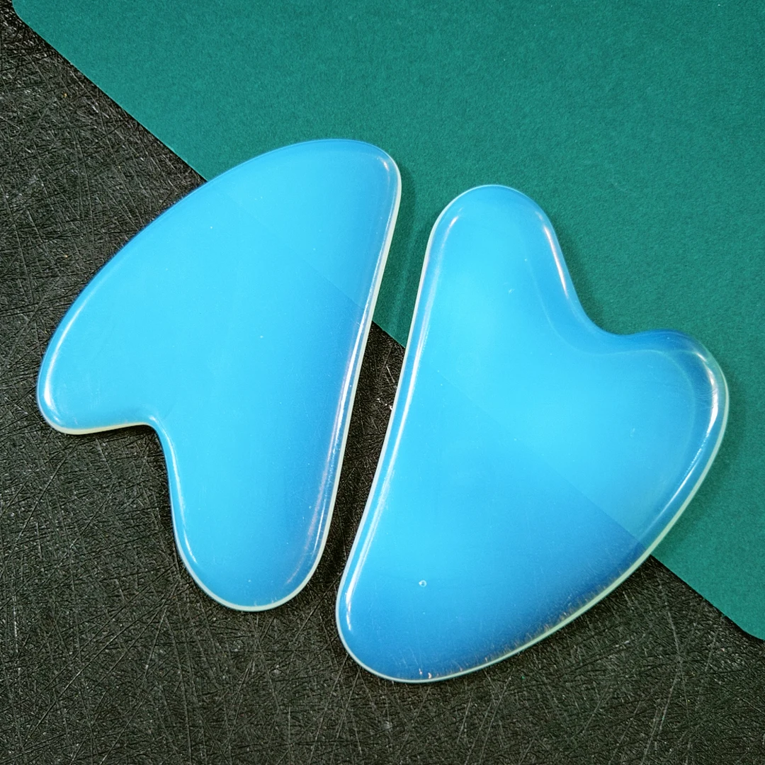 

High quality handheld smooth skin opalite heart gua sha