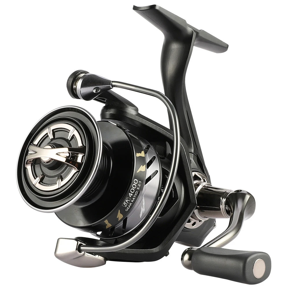 

Jetshark 5+1bb Spinning Fishing Reel 1000-6000 5.2: 1 Gear Ratio 12kg Power Metal Spool CNC Rocker Carp Fishing Reel