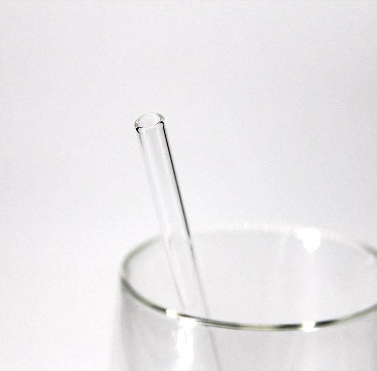 

Custom Straight And Bent Reusable Heat Resistant Borosilicate Glass Drinking Straw, Clear or customize