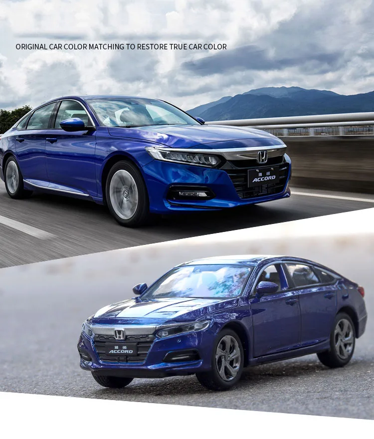Honda Accord 2020 Sedan 1/32 Model Car Diecast Toy Vehicle Collection Gift Blue
