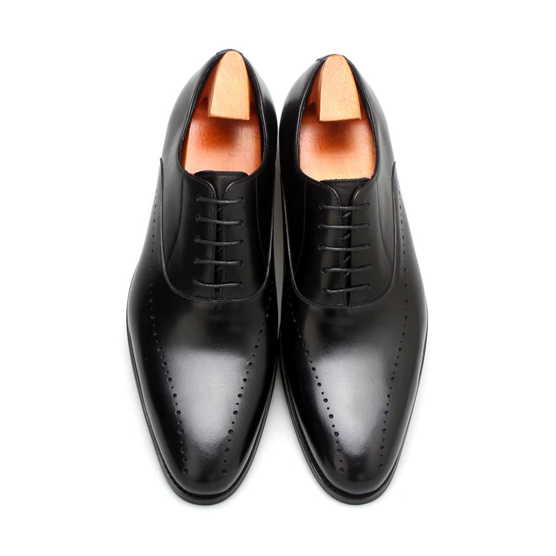 

Hot Sale Classic Hand Made Italian Genuine Leather Oxford Mens Dress Shoes, Black brown