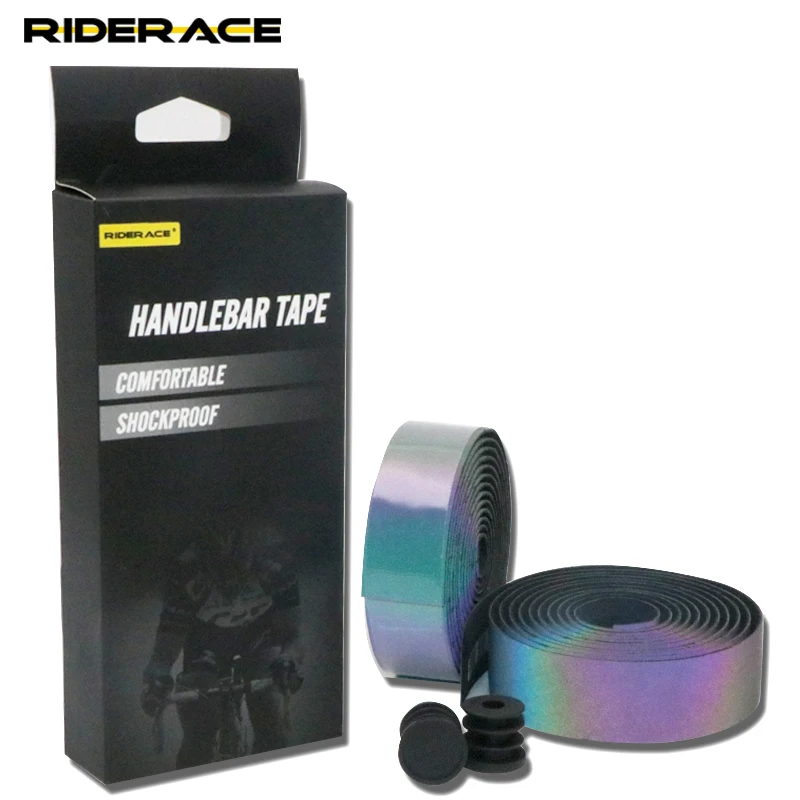 

Road Bicycle Handlebar Tape Light Change Reflective Dazzle Racing Bike Bar Tape Wrap Pu Leather Colorful Cycling Handlebar Tapes