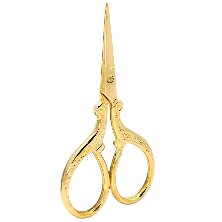 

Wholesale High Quality Makeup Eyelash Scissors Cosmetic Cutting Scissor Stainless Steel Sharp Eyebrow Scissors, Gold