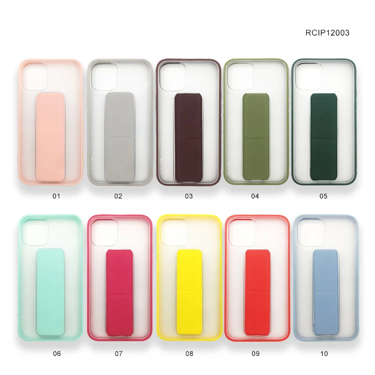 

2021 Wholesale Fashionable Factory Price Antishock Matte Mobile Phone Case with Belt Stand Back Cover For iPhone 12 Pro Max, Various color available