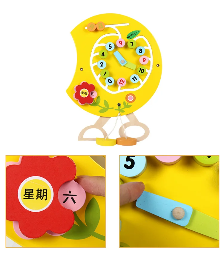 promotion customized  kids montessori toys multifunctional wall mounted educational toys