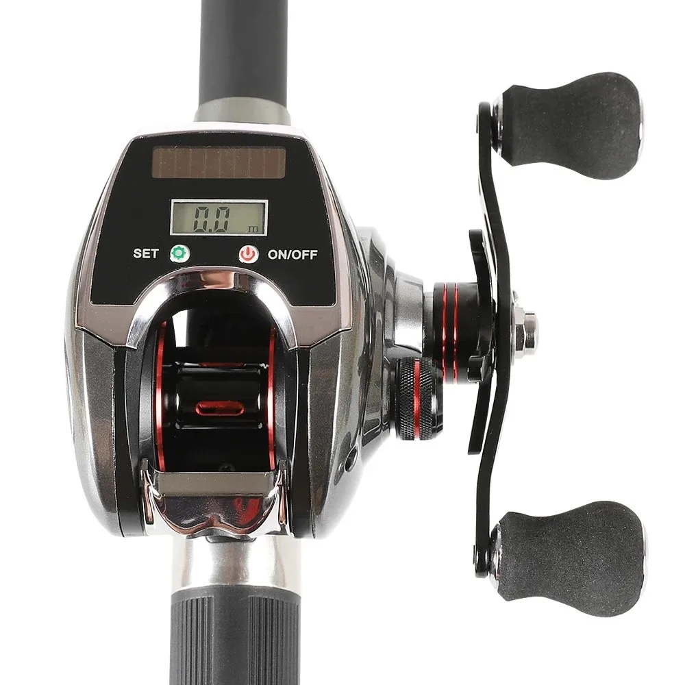 

Electric8.0:1 6+1BB Fishing Reel Left / Right Hand 10KG power Low Profile Line Counter Fishing Tackle Gear