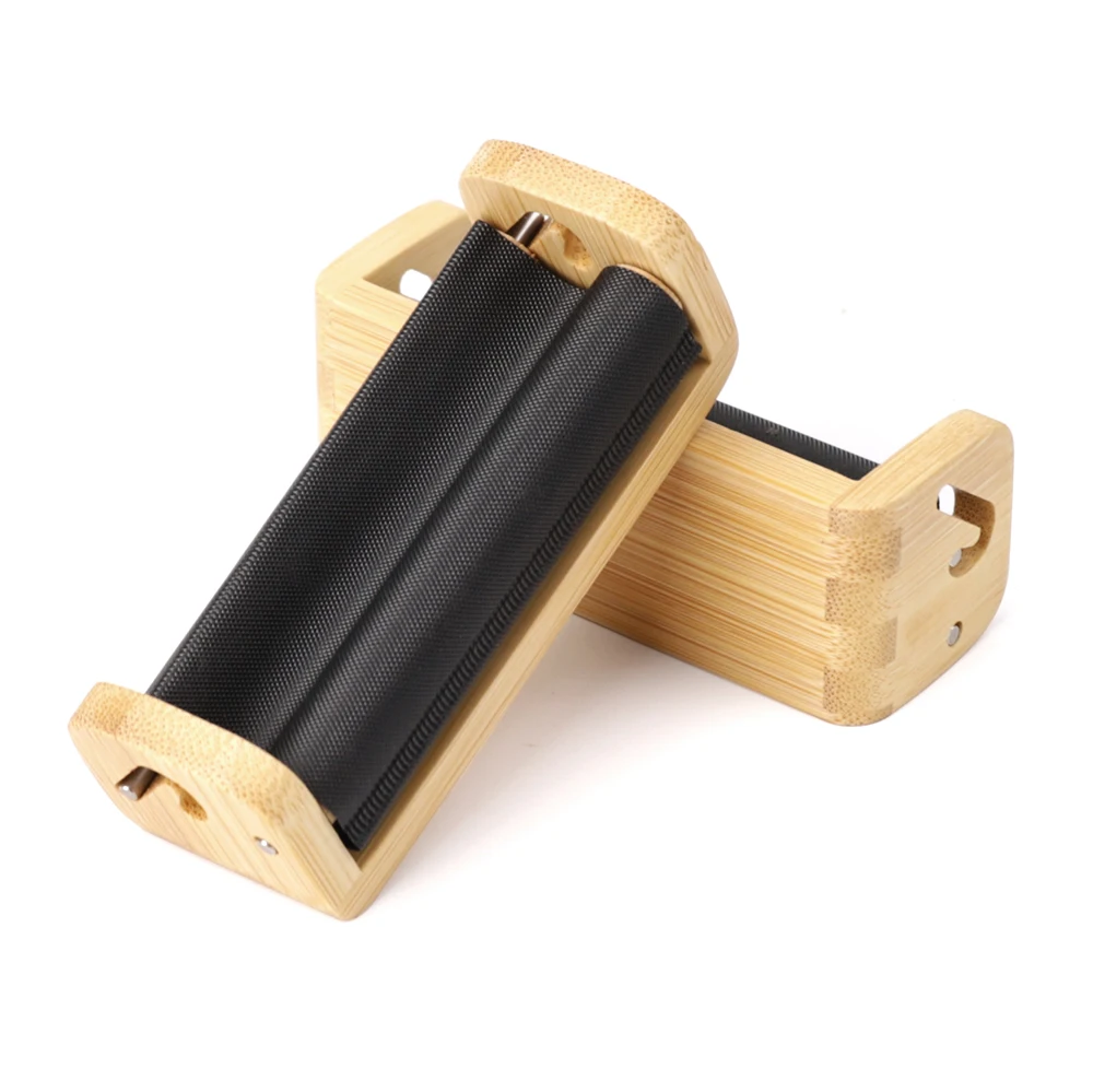 

Spot Goods Custom  Natural Bamboo Cigarette Manual Rolling Machine Smoking Accessories