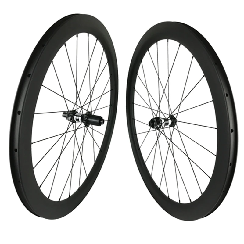 

TB2259 50mm Tubeless Carbon Road Bike Wheelset 25mm Carbon Wheels With DT350 V brake Hub 9x100 10x130 Race Wheelset, Black