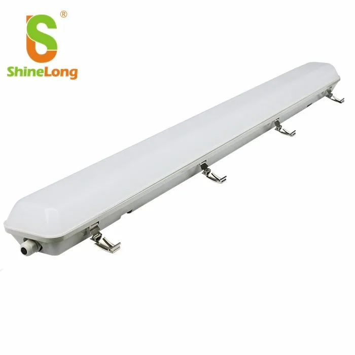 ShineLong 50w 60w 1500mm Warehouse ip65 waterproof led lamp emergency rechargeable light