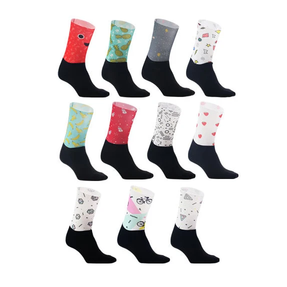

custom wholesale pro cycling socks aero men women sports running socks 3D printing, 11 colors