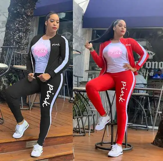 

2021 new arrivals women's Sports wear slim, stylish and casual three-piece set tracksuit