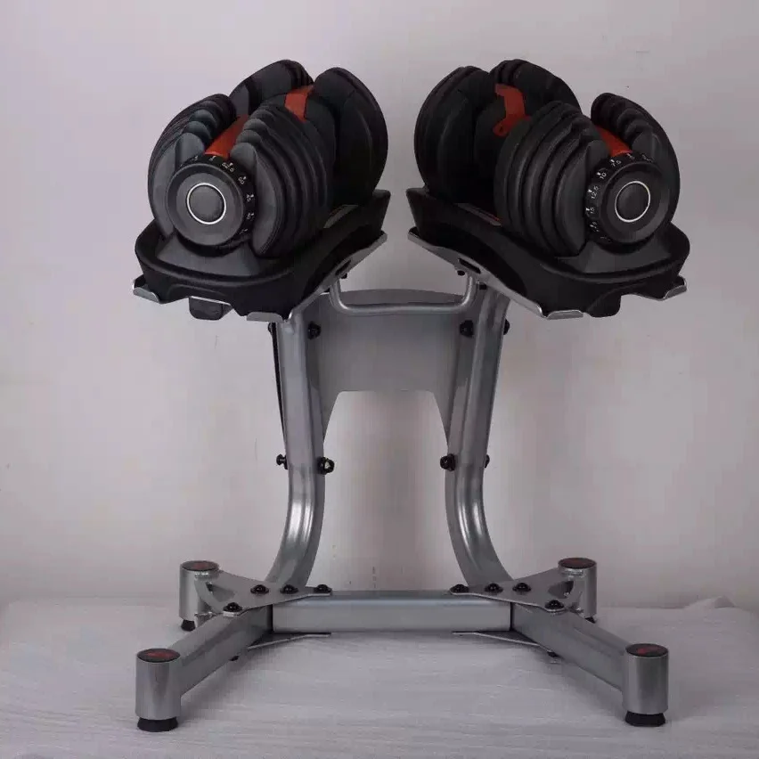 

Customer Logo Cheap Automatic Rubber Weight Set 552 24kg 90lb 32kg Adjustable Dumbbell 1090, Black