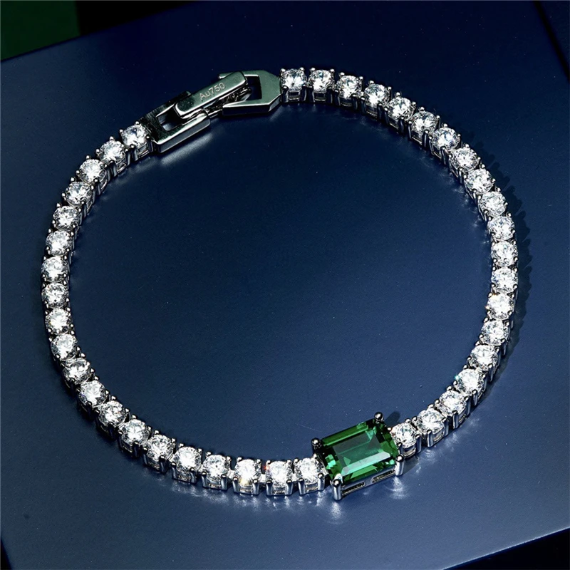 

Aimgal Gem style diamond bracelet S925 silver gold - plated lmitate diamond large diamond hand jewelry for women