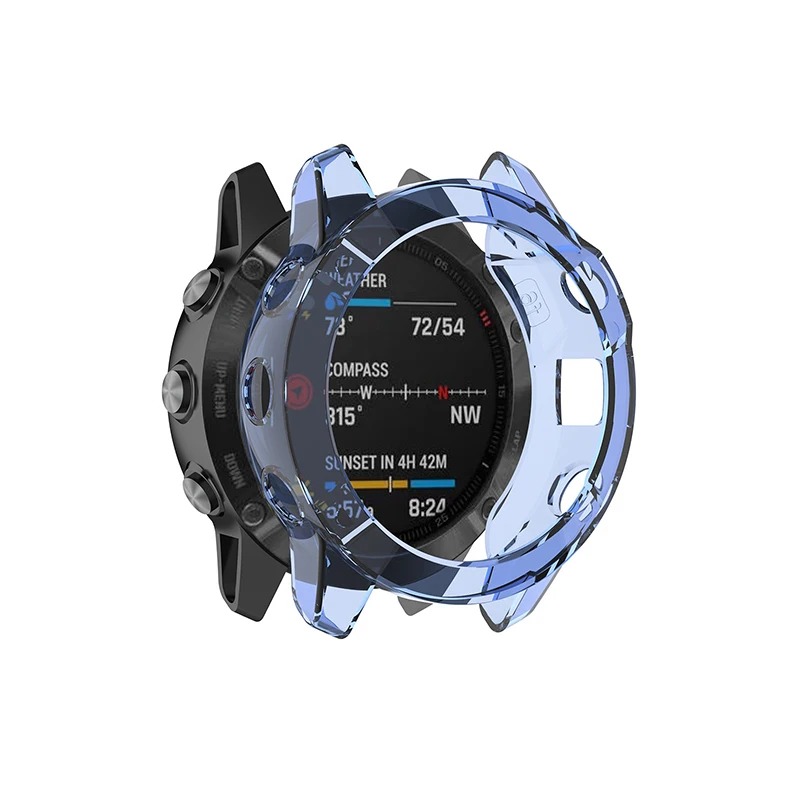 

for garmin fenix 6x / 6x pro case clear tpu transparent cover