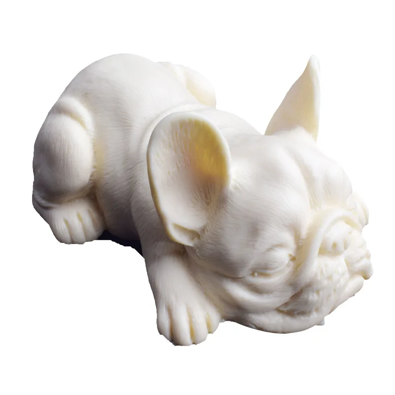 

1184 Bulldog Mousse Cake Silicone Mold DIY 3D Shar Pei Gummy Handmade Soap Mold, White