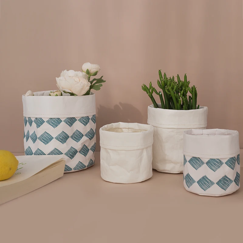 

Nordic Style Hot Selling in Amazon Decorative Desk Flower Planter Kraft Paper Flower Pot Planter, Customized