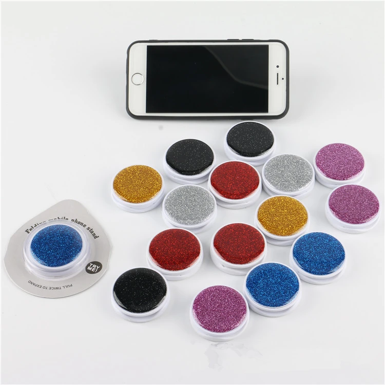 

2021 Amazon customized logo drop glue foldable tablet phone holder car, Multi color