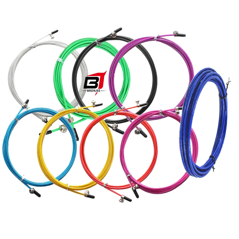 

9 colors Spare Rope 3 m Crossfit Replaceable Wire Cable Speed Jump Ropes steel wire Skipping Rope