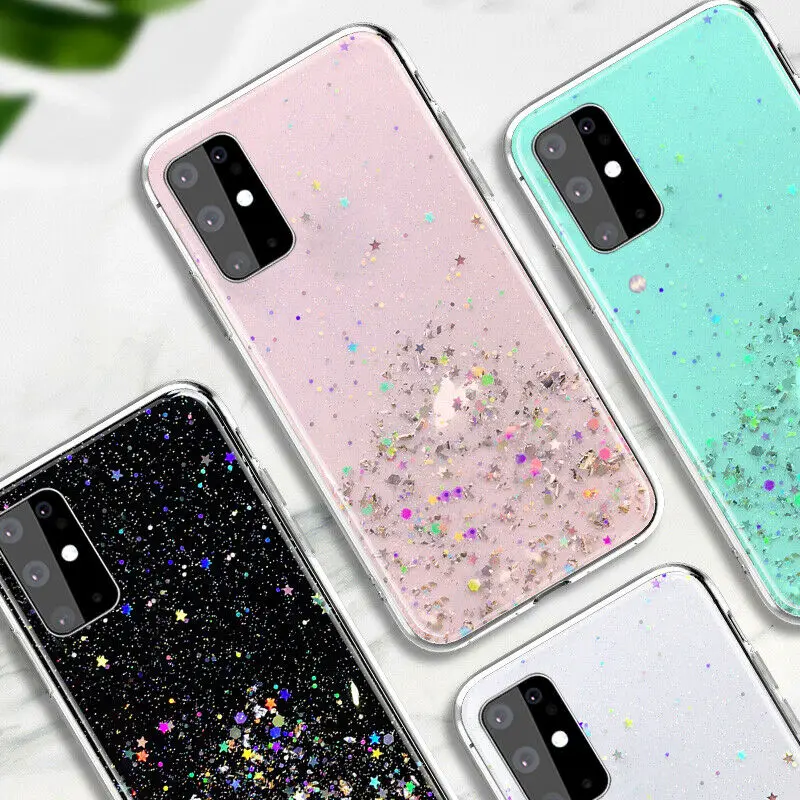 

For Samsung Galaxy S20 Glitter Case,Dropshipping Bling Sparkle Sequin Star Epoxy Phone Case For Galaxy S20 Ultra Estuche Celular, Black, pink,white,green