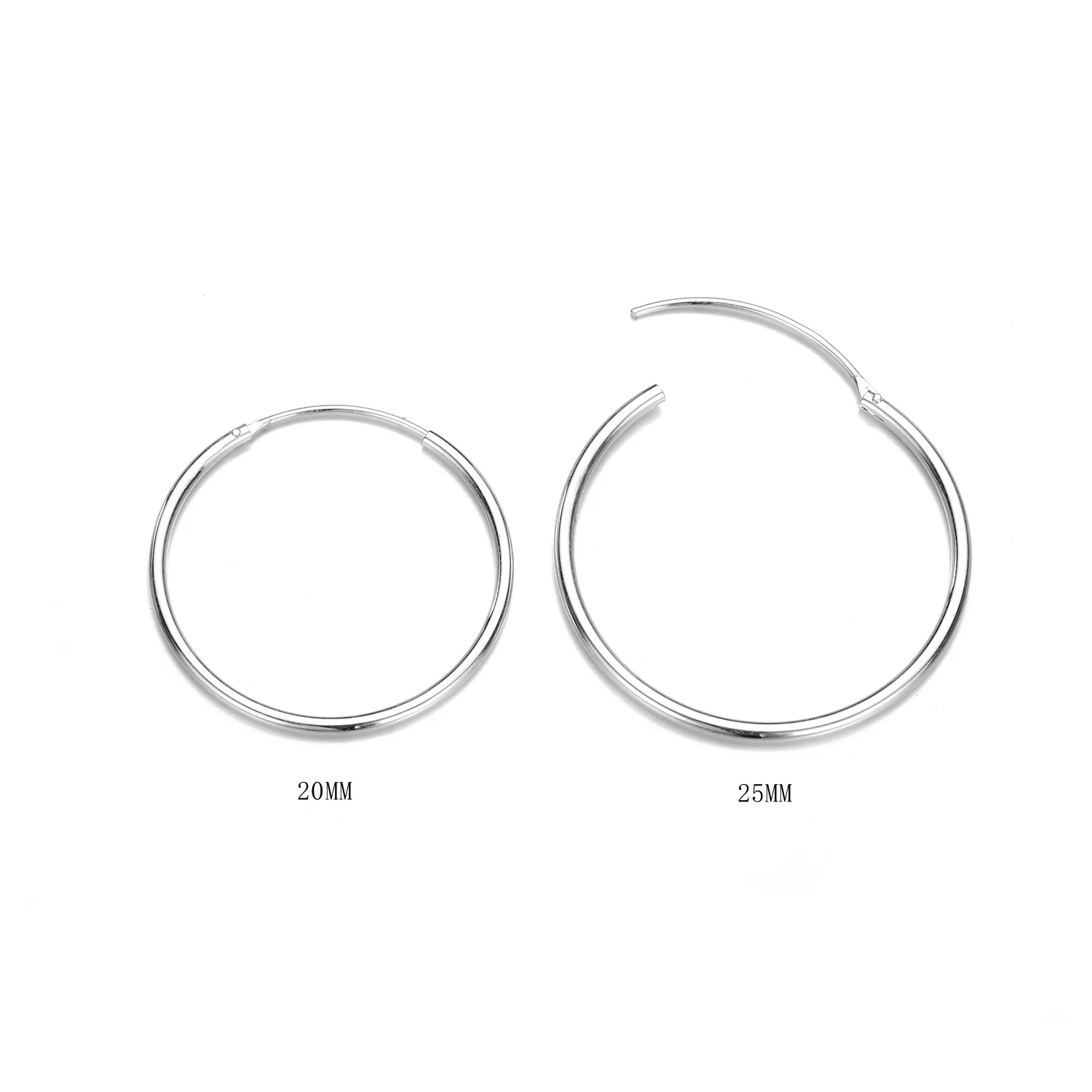 

JUJIE Minimalist Single Hoop Earrings 2 Pairs Of Set Women's Classic Fashion Accessories Wholesale