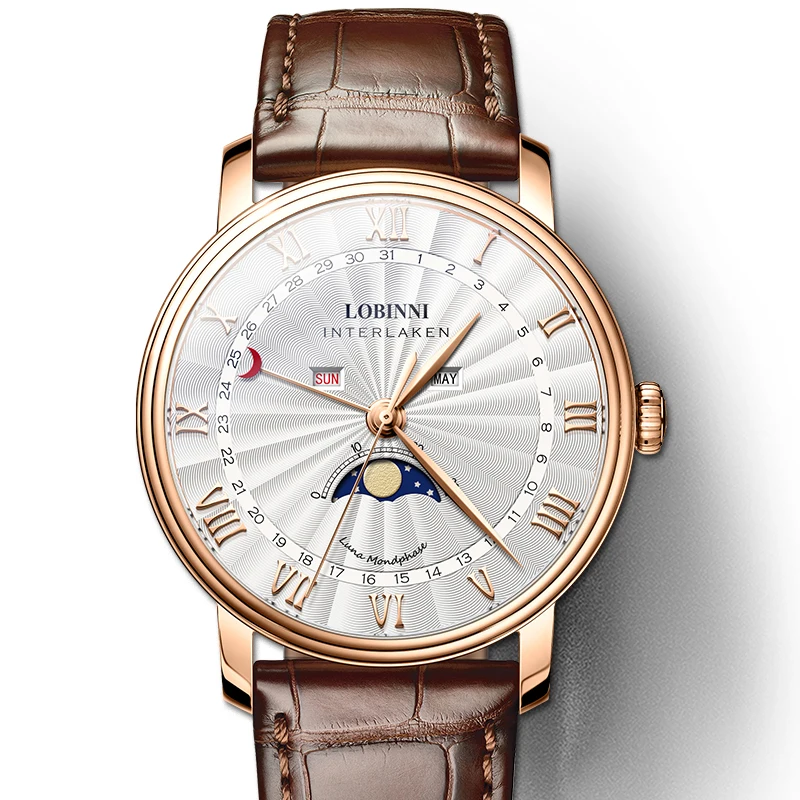 

LOBINNI Quartz Watches Men Wrist Factory Custom Private Label Strap Watch Relogio Masculino Wristwatches 3604