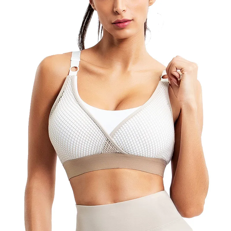 

Women's Padded Push Up Cross Back Double Layers Dry Fit Sports Bra