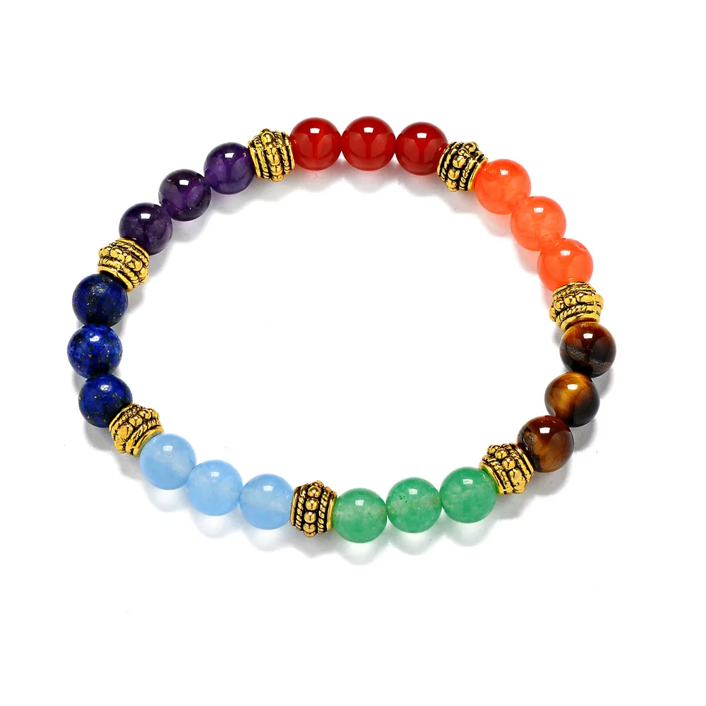 

High Quality Natural Magnet crystal Bracelet Gemstone Gold Plated Lucky Jewelry women Colorful Healing Crystal Bead Bracelet, Same as picture