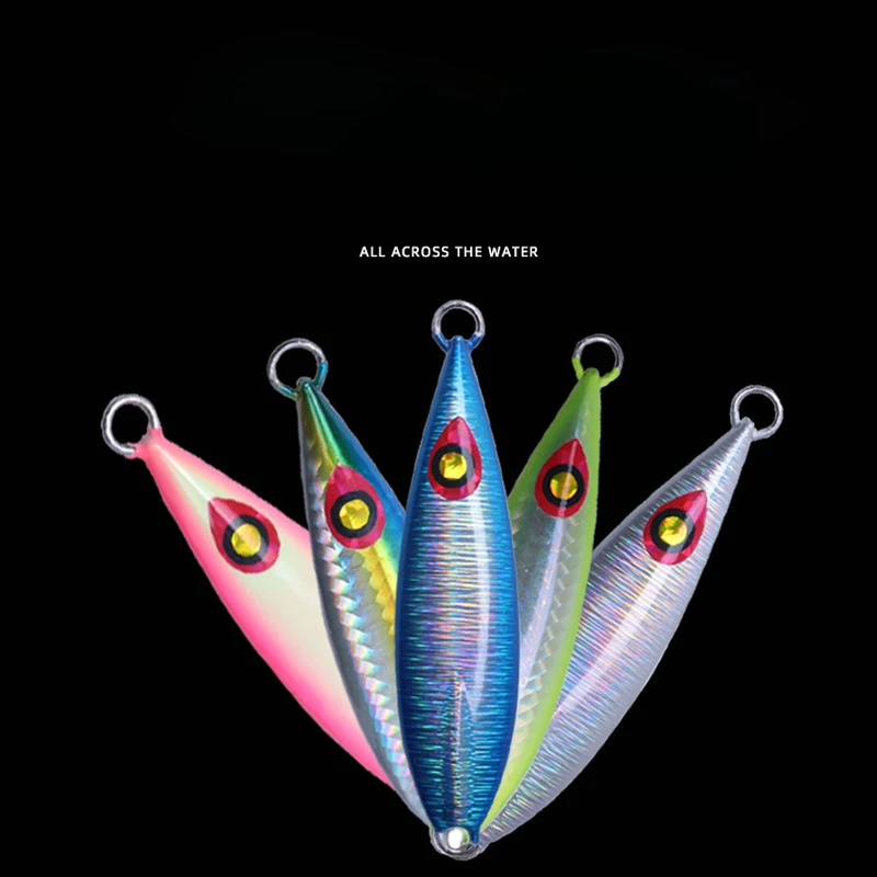 

2021 New Fishing Lure 20g - 350g Metal Jigs Slow Pitch Saltwater Jigging Sinking Luminous Lead Fish Lure