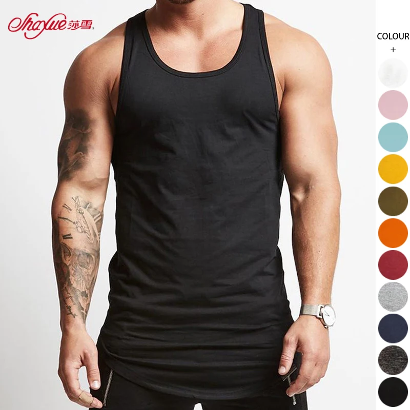 

Fitness Gym Wear Men Sports Vest Gym T-shirt Running Sleeveless Solid Vest Men Custom Logo