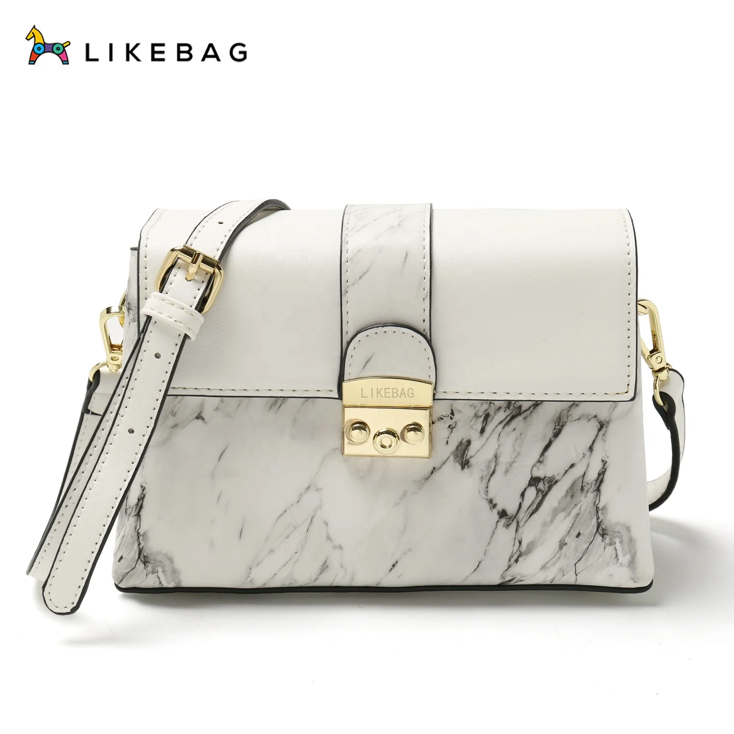 

LIKEBAG new hot-selling fashion casual messenger bag with marble pattern