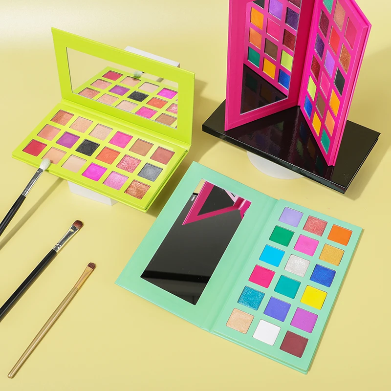 

P18r Wholesale Summer Eyeshadow Palette 18 Colors Square DIY Custom Eyeshadow Palette With Private Label, 18 colors in one palette
