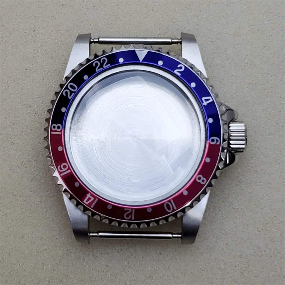 

Retro silver 316L steel watch case Acrylic 39.5mm Aluminum bezel suitable for Japanese NH35 and NH36 movements N2