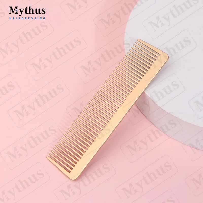 

Mythus Light Weight Fine Tooth Zinc Alloy Metal Hair Comb Women Portable Hairdressing Styling Comb In Luxury