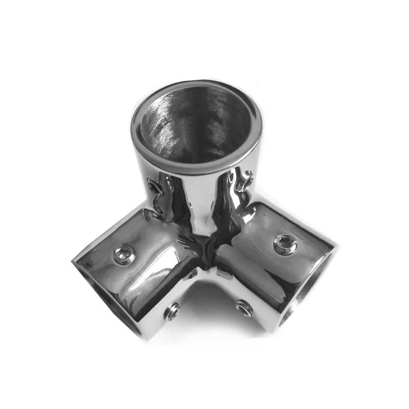 

Marine stainless steel hardware accessories parts block three 25mm pipe connected to the awning yacht fishing boat