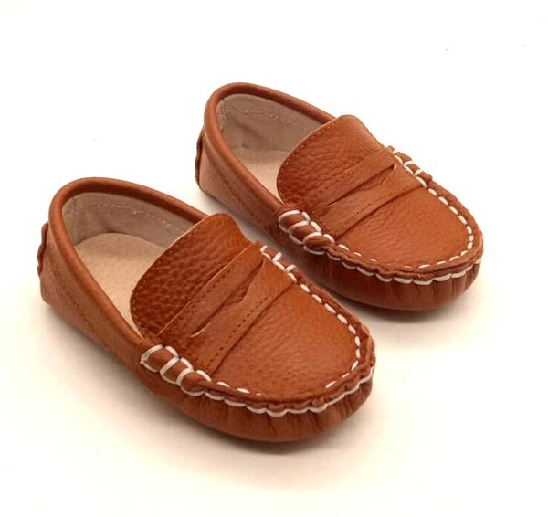 

wholesale guangzhou casual fashion cow leather baby penny loafer shoes