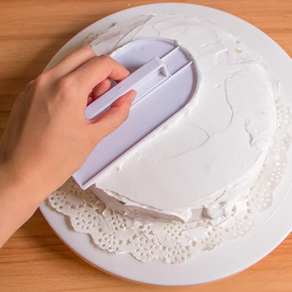 Icing Fondant bake Decorating Sugar Craft Icing Mold Plastic Cake Smoother