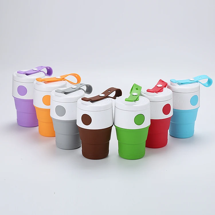 

Hot Selling Custom Reusable Silicone Cup Coffee Cup Silicone Folding Coffee Cup, White / black / gold / silver