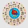 Montessori Education Mathematics Teaching Aids Toys Rainbow Digital Clock Wooden Toy Geometric Count