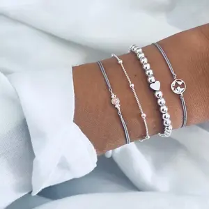 Fashion world map bracelet set for women wholesale N98207
