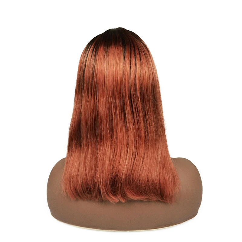 
1B350 Ombre Two Tone Bob Human Hair Lace Frontal Wigs Unprocessed Bob Straight Remy Tape Virgin Hair Extensions 