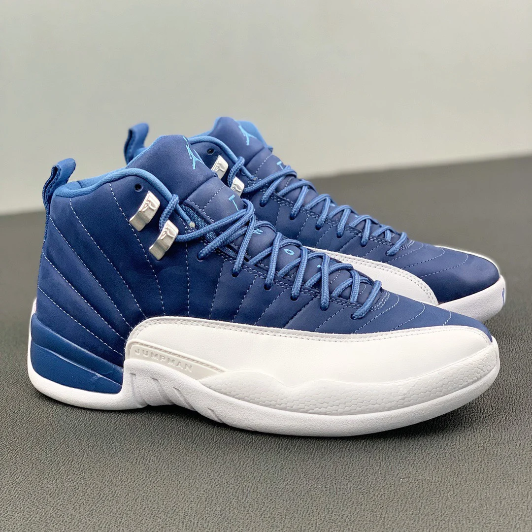 

Top Quality Sneaker Indigo Nike Air Jordan 12 Retro Basketball Style Shoes for Men, Cool grey