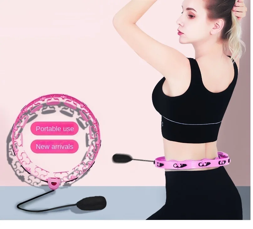 

T-King Manufacturer Hot Sale Customization Fat Burning Adult Weighted Plastic Detachable Smart Hula Ring Exercise Hoop~, Pink, purple, blue