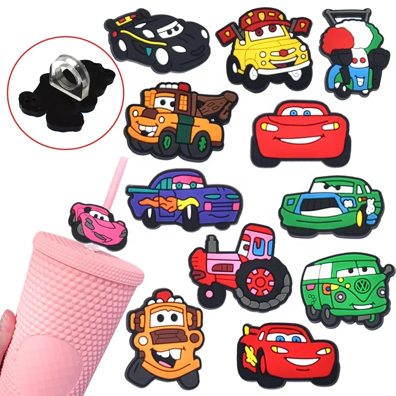 

straw toppers charms pixar cars lightning mc queen drink straw toppers charms cover accessories