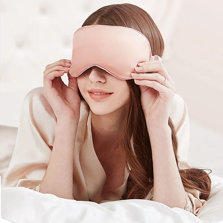 

22mm Comfortable pure mulberry silk eye mask health care soft custom silk eyemask sleep eye mask, Color optional