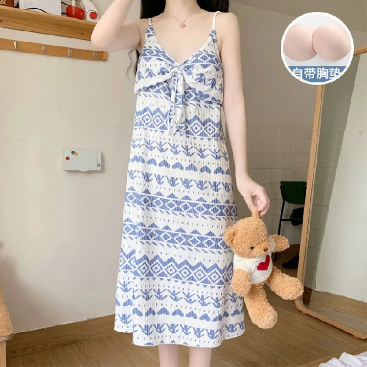 

Summer Women Nightgown Loungewear New Pillama Girl Pjs Cozy Pijama Por Mayor Sleeveless Pyjama Femmes Soft Pajama Sleepwear