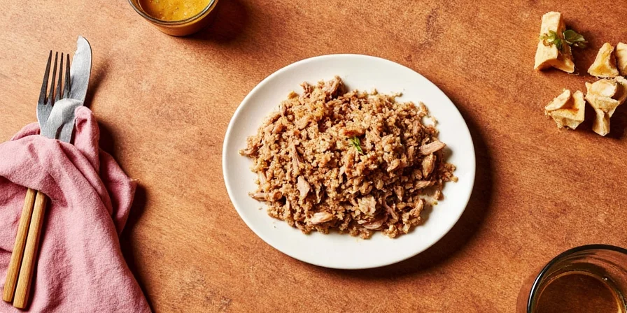 Healthy pulled pork with spices