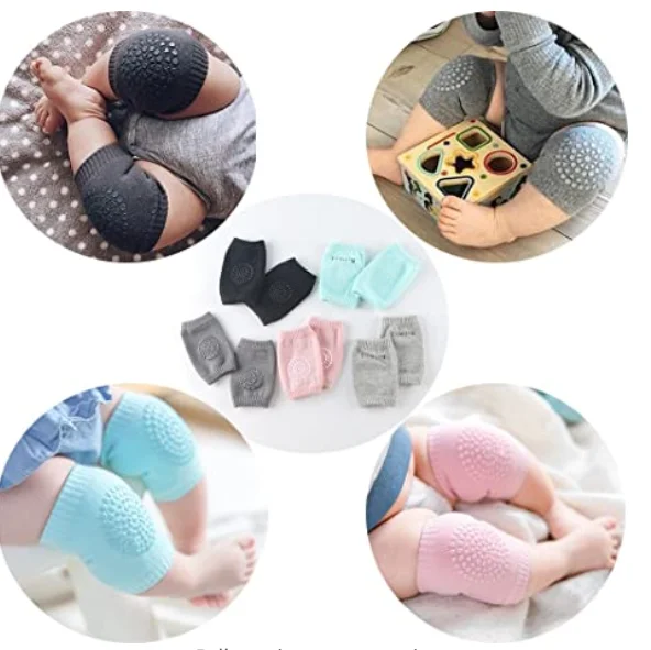 

Baby Crawling Anti-Slip Knee, Unisex Baby Toddlers Kneepads 5 Pairs